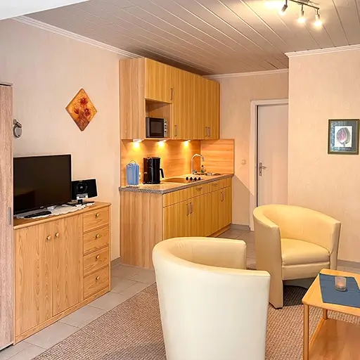 Wohnzimmer mit Schlafsofa